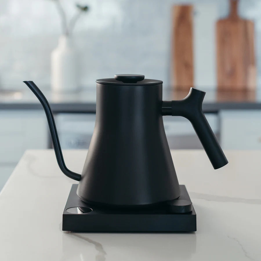 Fellow Stagg Kettle Matte black pour-over kettle with a sleek handle and spout for precise brewing.