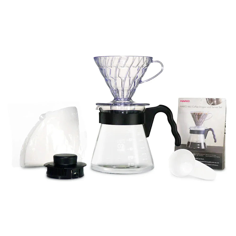 Conjunto de filtro e colher para café Hario V60-02