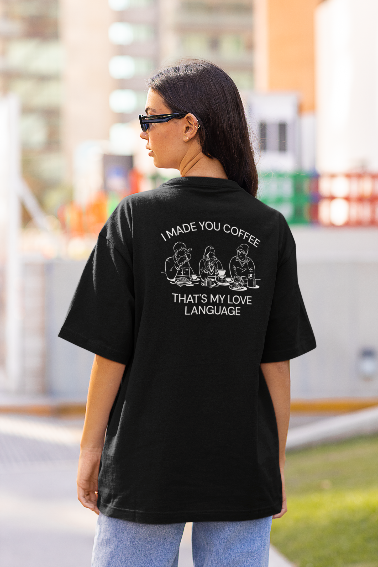 Heavyweight T-shirt by The Folks, plain cotton shirt displayed flat with short sleeves and classic crew neck.