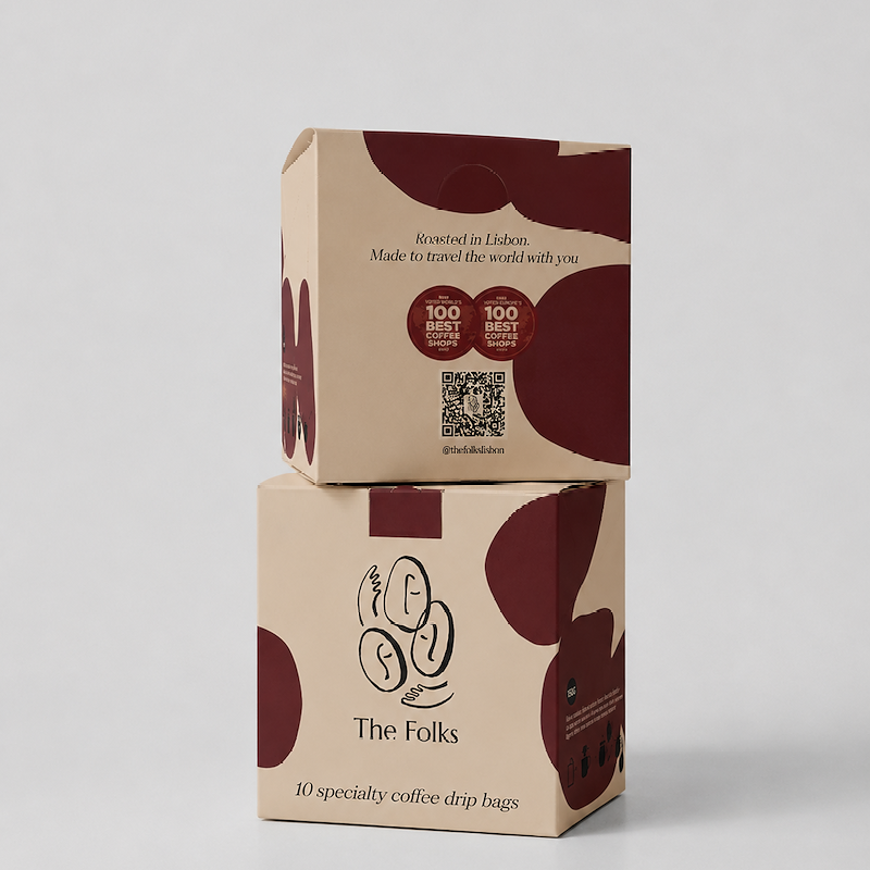 Bag of The Folks 10-Drip Coffee Beans with rich roasted surface and branding label, ready for brewing a fresh cup.