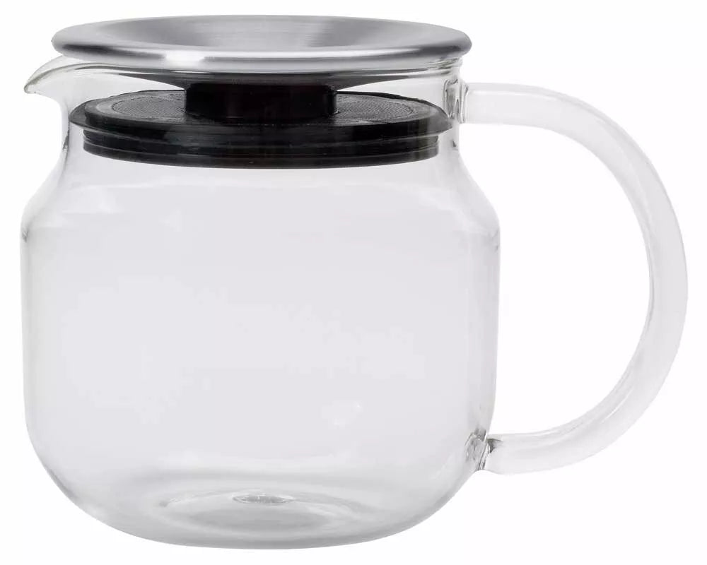 Comandante coffee grinder with clear Kinto One Touch Teapot 460ml for brewing fresh coffee.
