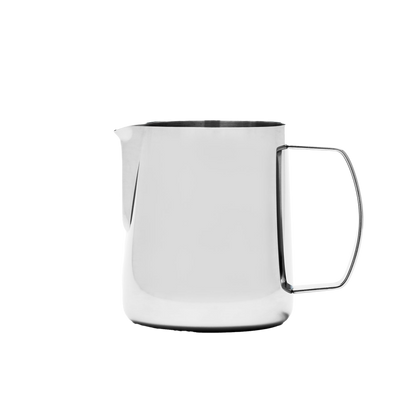 Comandante Barista Hustle 600ml precision milk pitcher for coffee, with a stainless steel body and ergonomic handle.