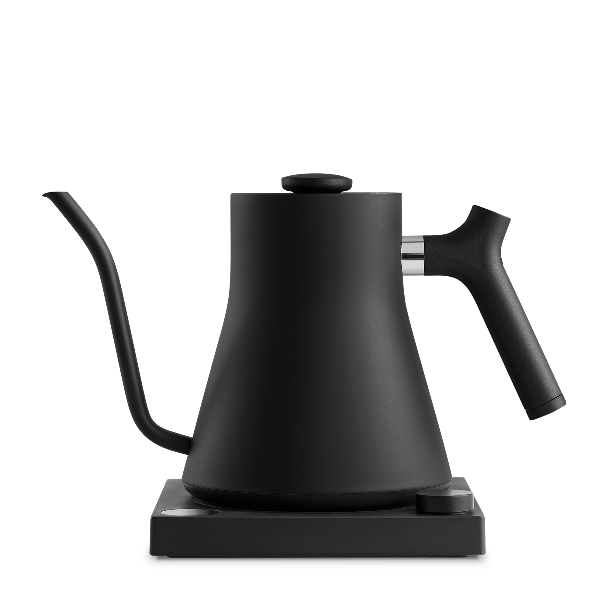 Fellow Stagg Kettle in matte white, sleek pour-over kettle with a gooseneck spout for precise coffee brewing.