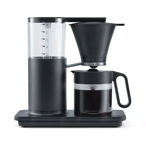 Black Wilfa Classic Tall coffee maker by Hario with 1.25L capacity, featuring a sleek design and easy-to-use brewing system.