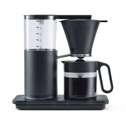Black Wilfa Classic Tall coffee maker by Hario with 1.25L capacity, featuring a sleek design and easy-to-use brewing system.