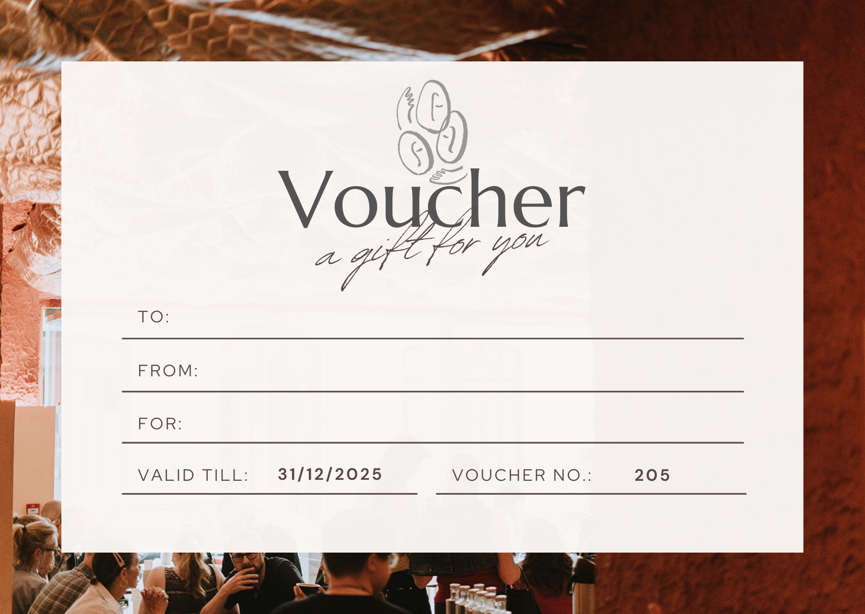 The Folks gift card, a physical card with brand logo, designed for gifting and redeeming at The Folks store.