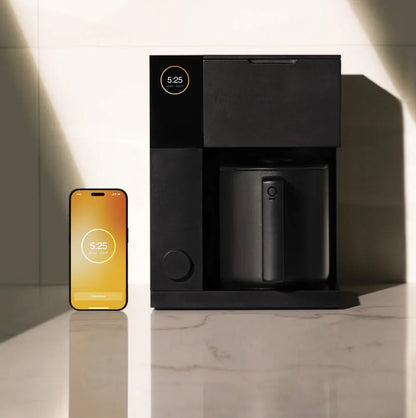 Black Timemore Aiden Precision Coffee Maker for brewing high-quality coffee with sleek, modern design and precise control.