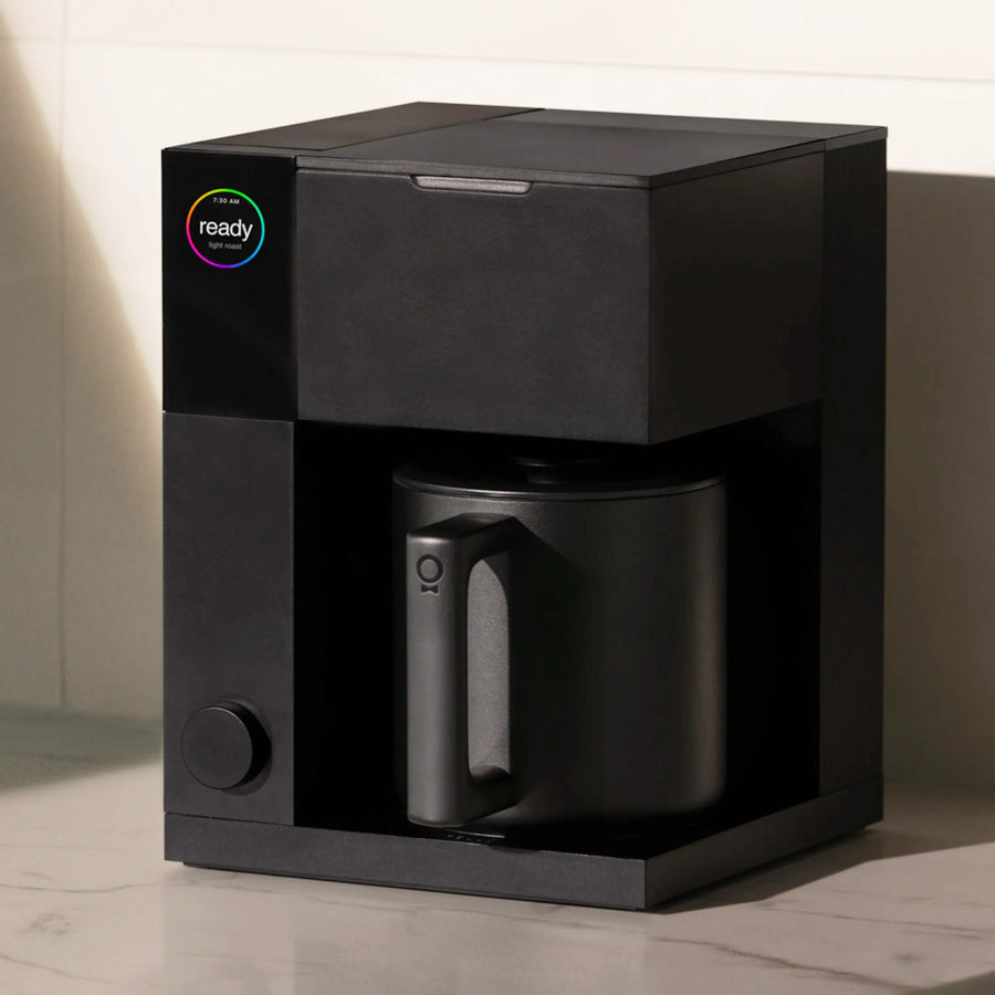 Black Timemore Aiden Precision Coffee Maker with sleek design and detailed brewing components, perfect for coffee enthusiasts.
